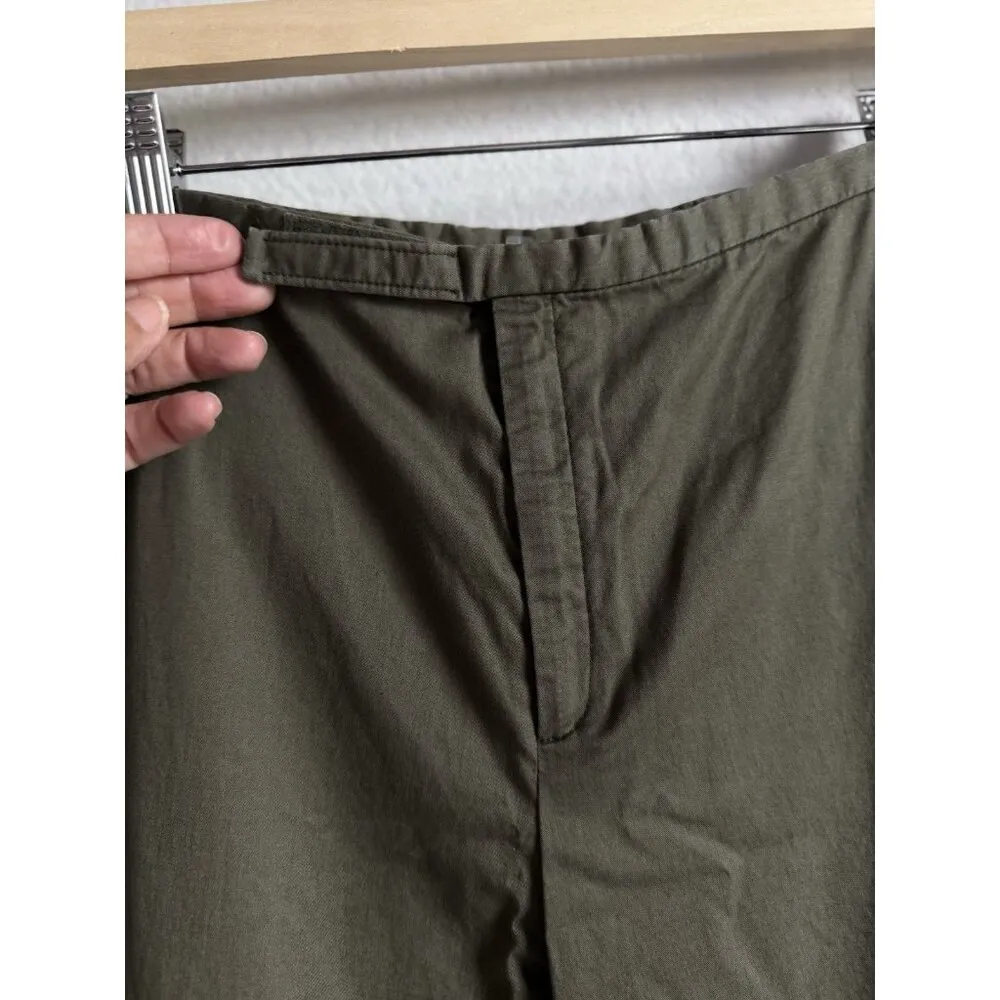 Banana Republic Stretch Women’s Size‎ 2 Olive Green Wide Leg Poplin Pants - Image 6