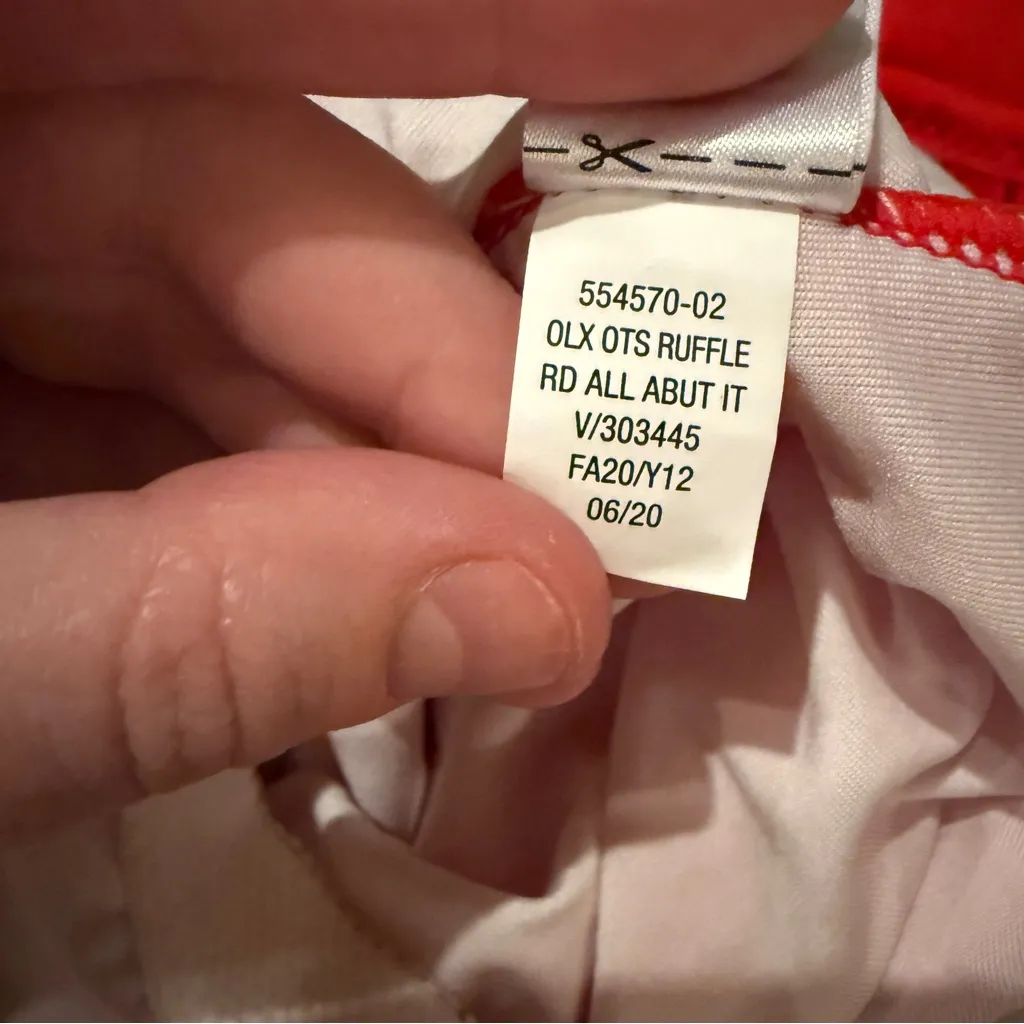 Old Navy Red Ruffle Neckline One Piece Swimsuit Sz‎ S NEW - Image 5