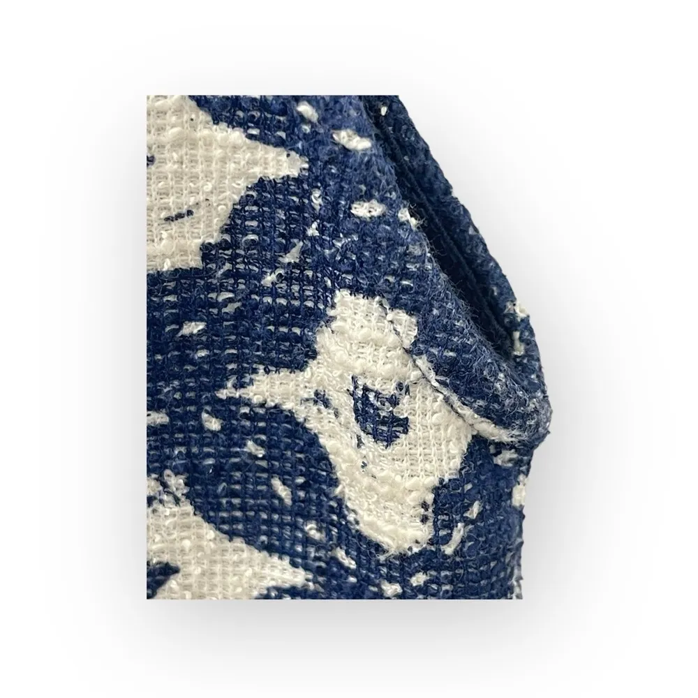 new Zara Trafaluc 𖡛 Printed Deep Double V Short Overalls Romper 𖡛 Navy 𖡛 S - Image 9