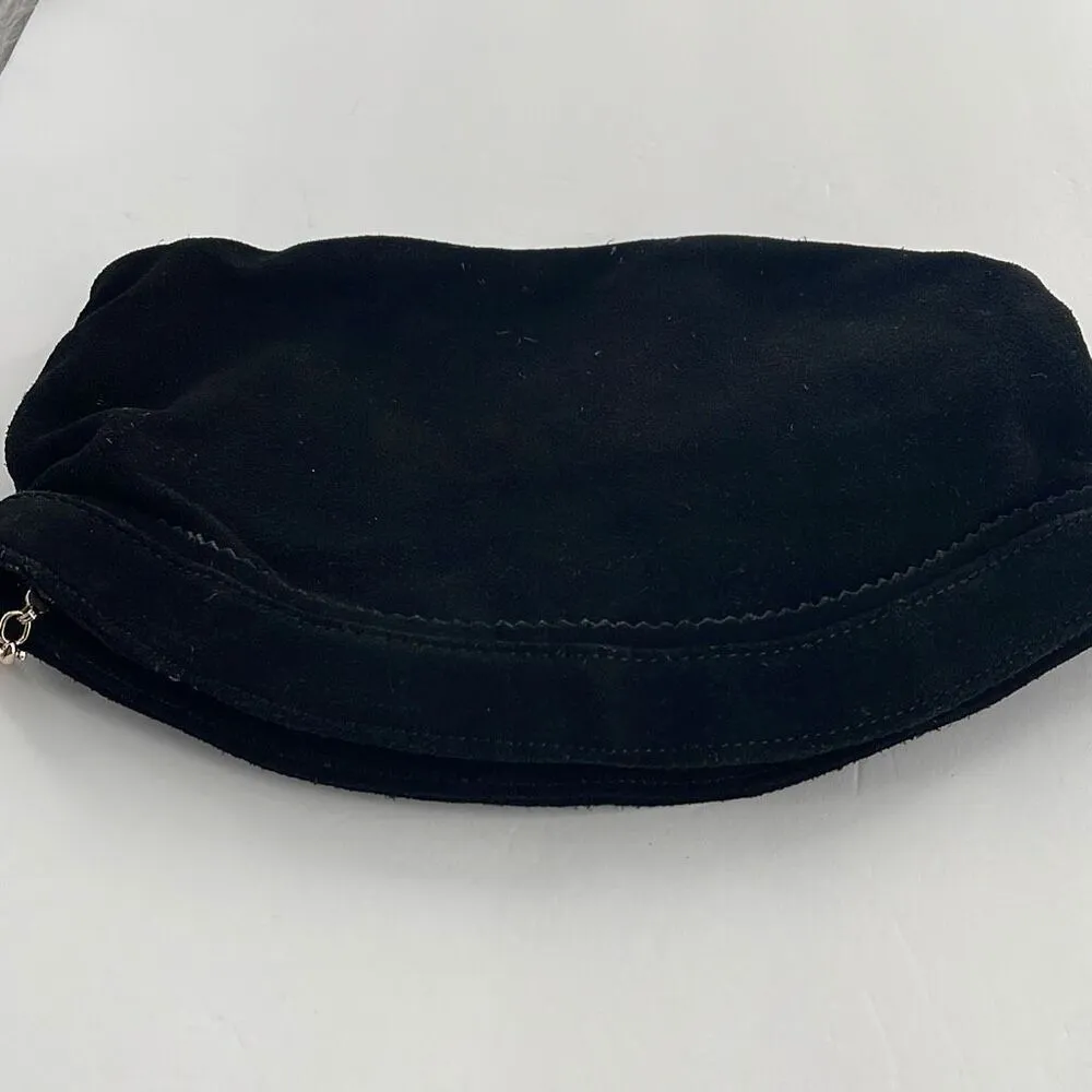 Mossimo suede boho fringe tassel Top zipper clutch Black - Image 6