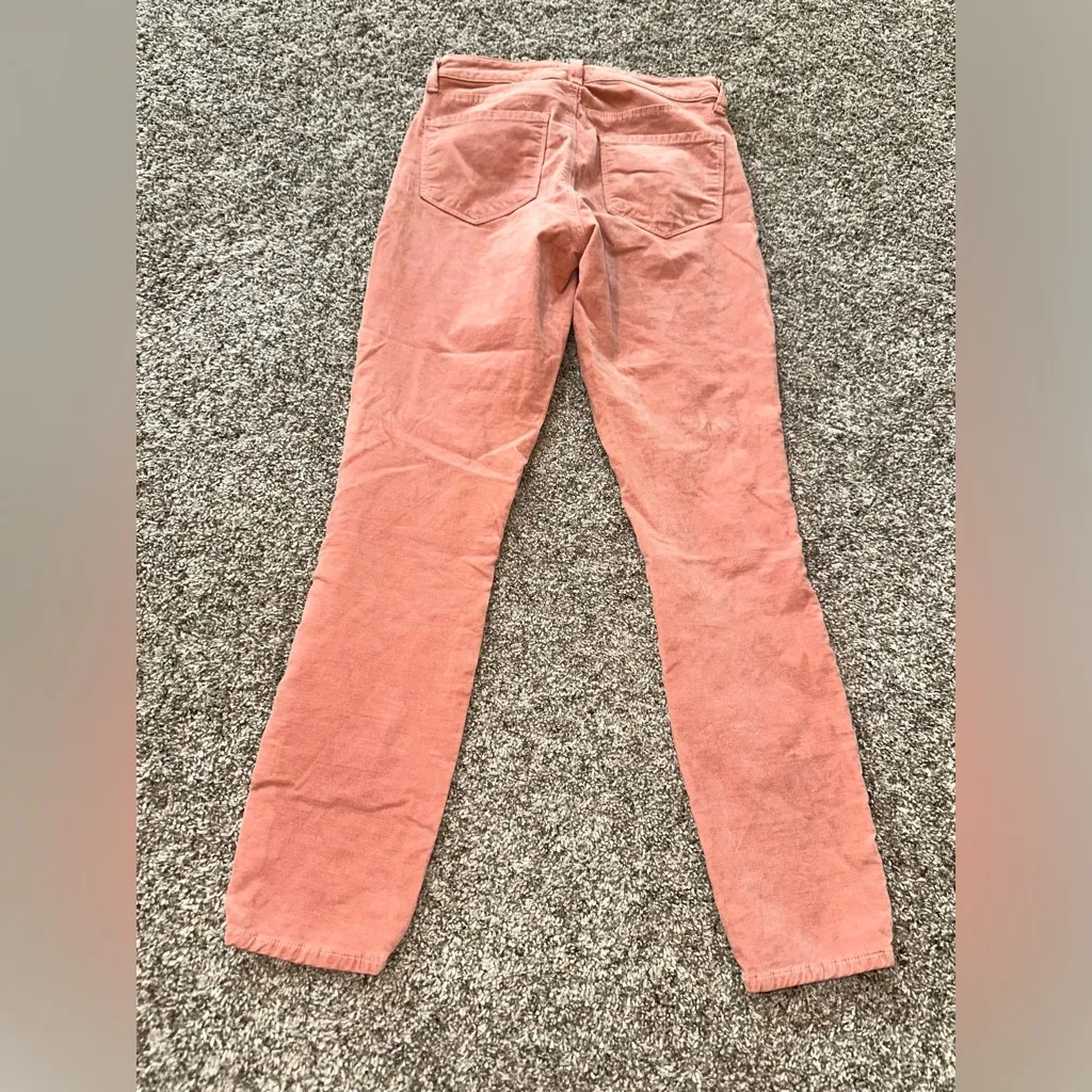 L’Agence Blush Pink Crushed Velvet Margot High Rise Skinny Pants EUC Size 25‎ - Image 9