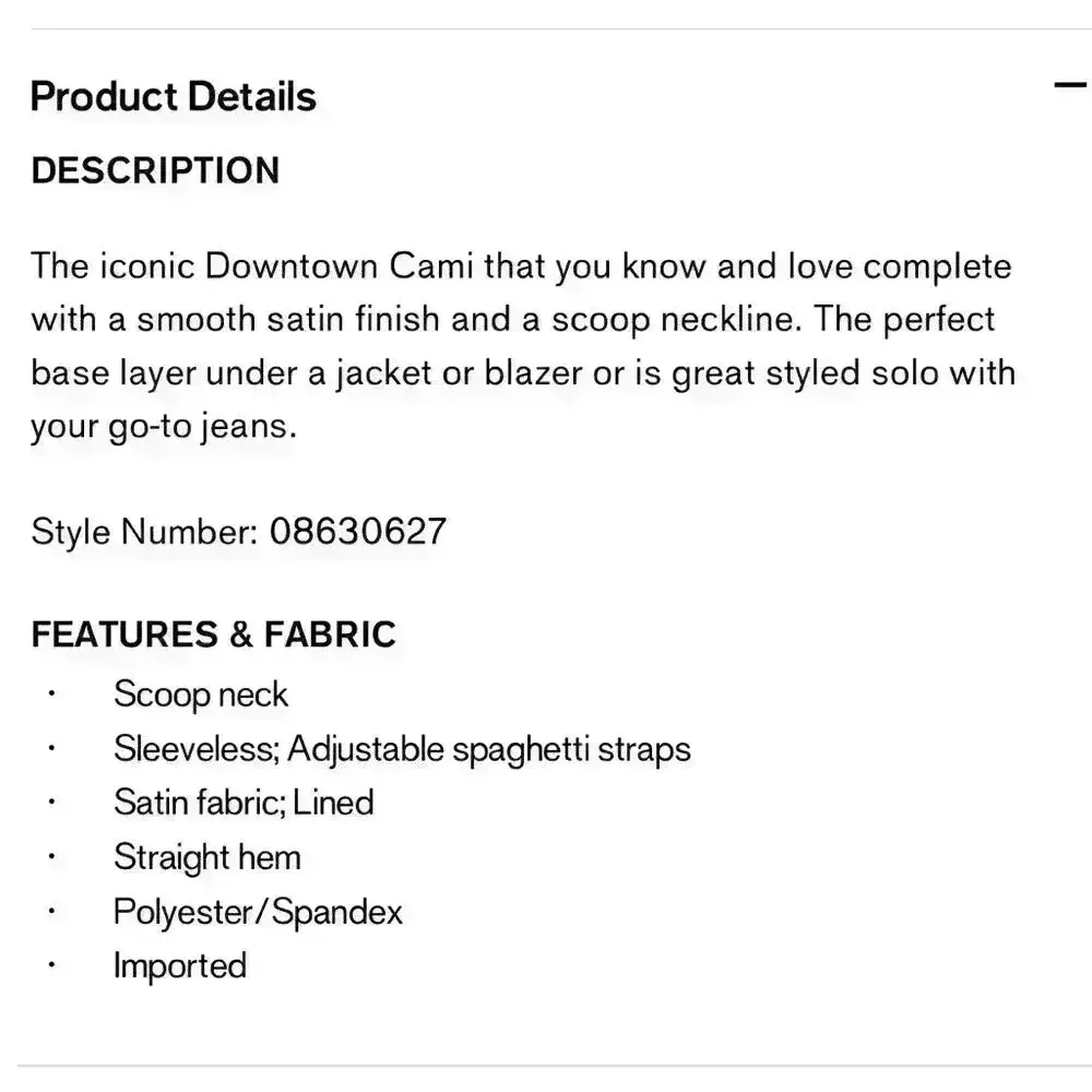 Express Satin Scoop Neck Downtown Cami - Image 3