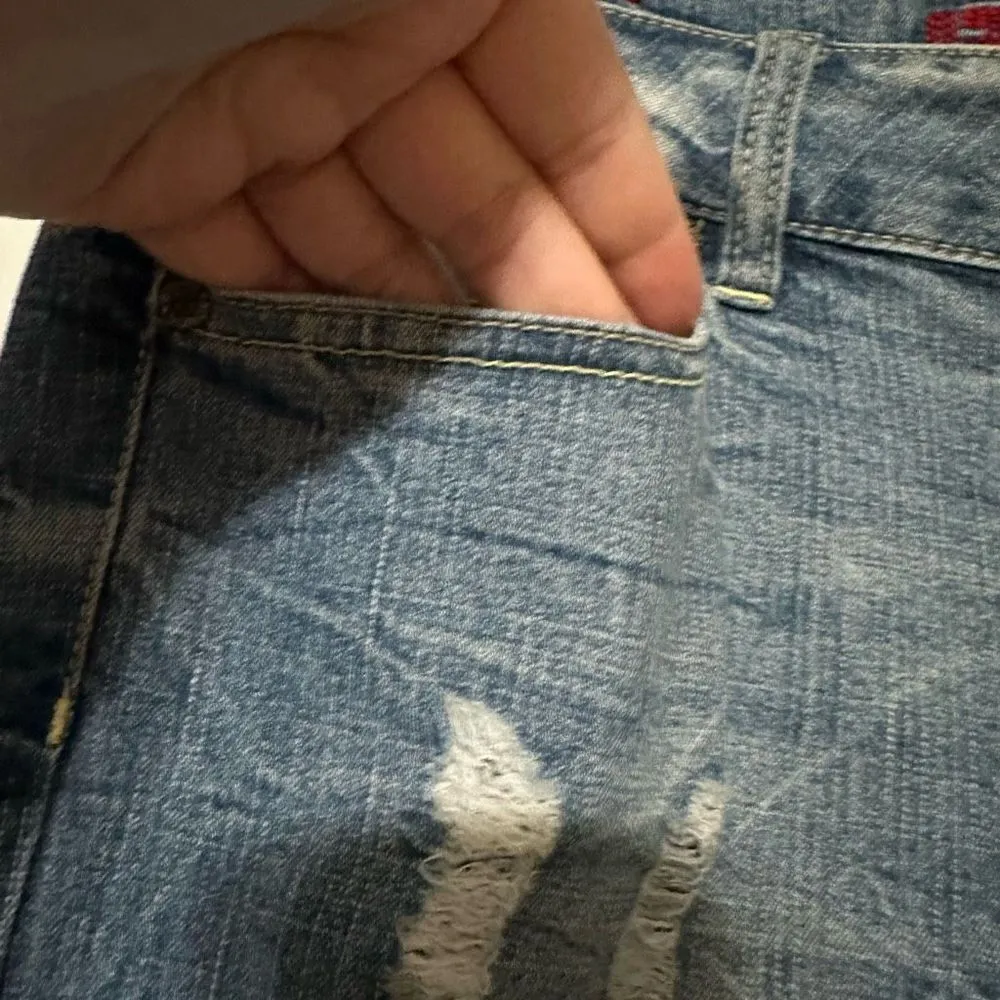 Bongo Fabulous Flare distressed blue denim jeans - Image 7