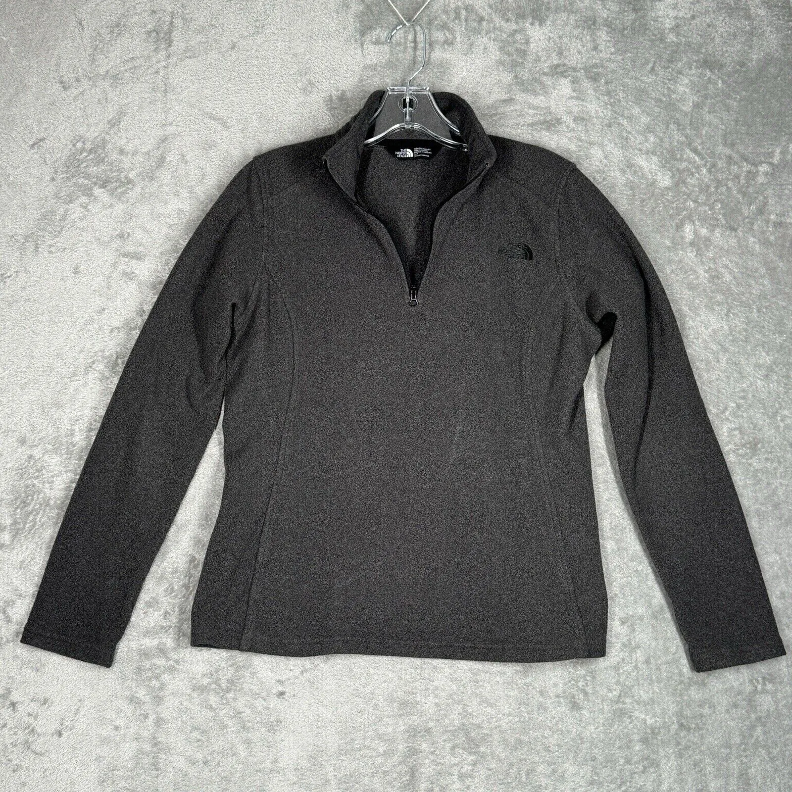 The North Face Fleece Womens Small‎ Gray 1/4 Zip Sweatshirt Outdoors Hiking - Image 3