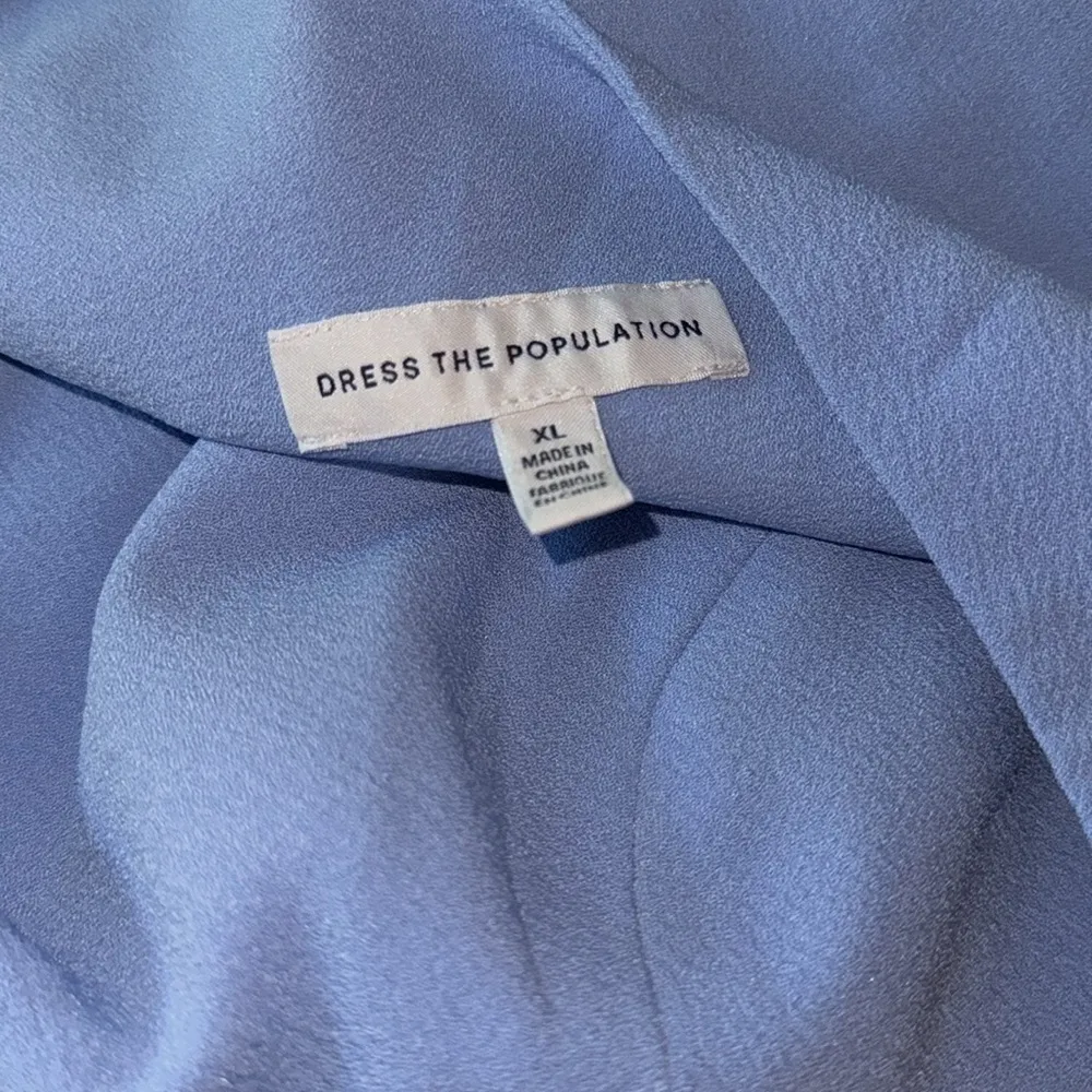 NWOT Dress The Population TIFFANY One Shoulder
MIDI Dress Sky blue sz XL - Image 6