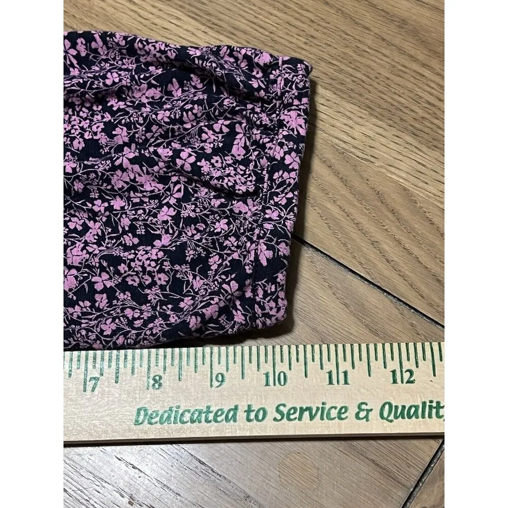 J Jill Top Size Measured Cotton Tencel Floral Keyhole Preppy Career Professional - Image 7