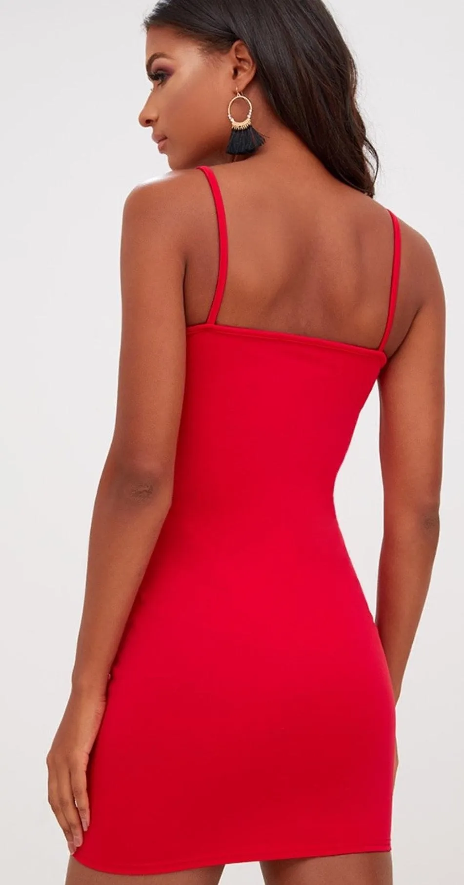 Pretty Little Thing Red Bodycon Mini Dress - Image 2