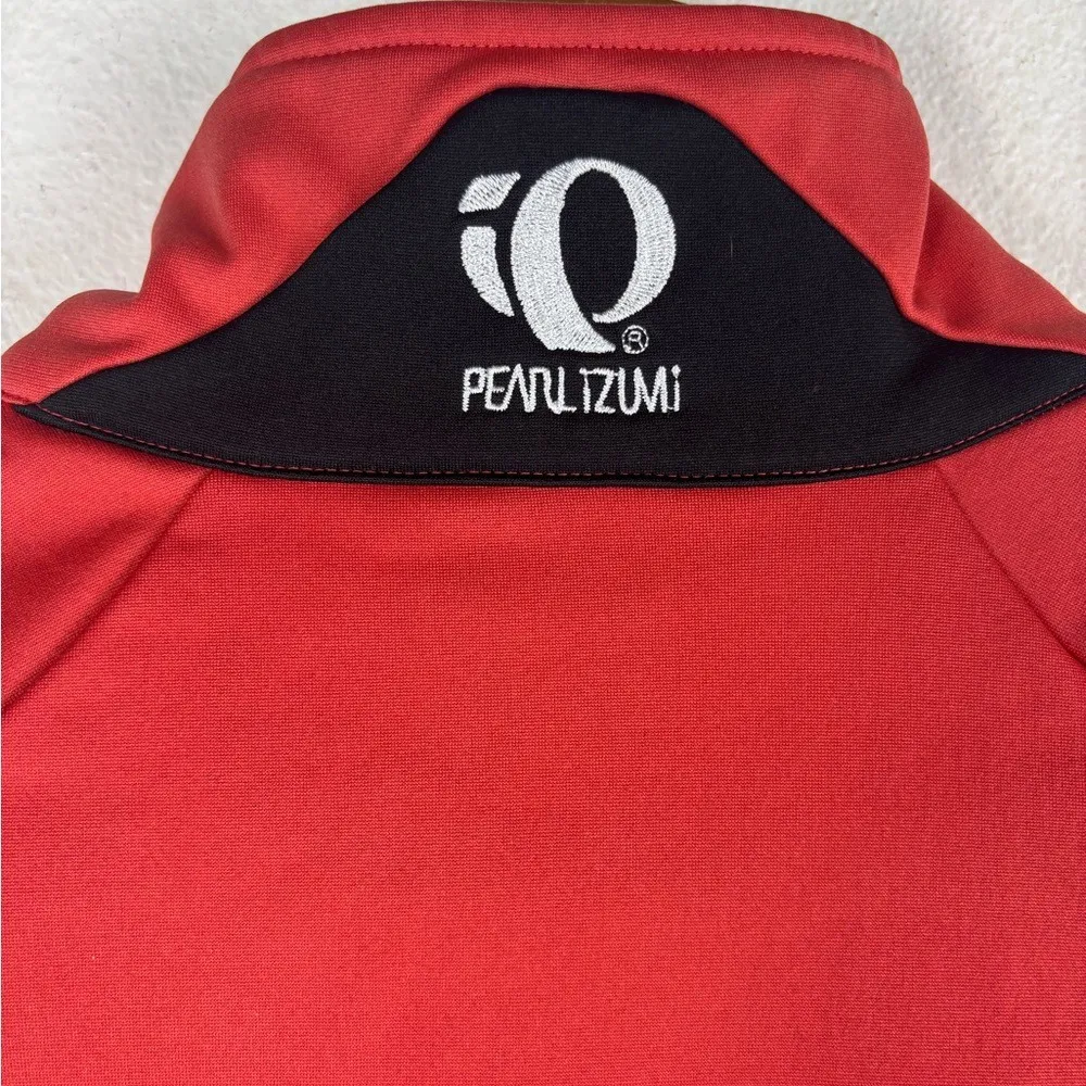 Pearl‎ Izumi Vintage Women's Medium Red Black Bicycling vest Full Zip Reflective - Image 5