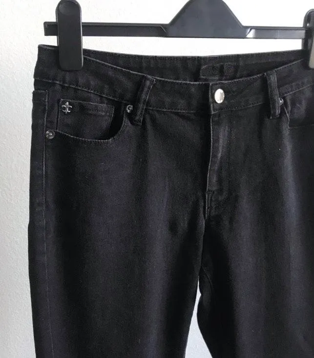 Cache Black Mid Rise Stretch Skinny Jeans - Image 4