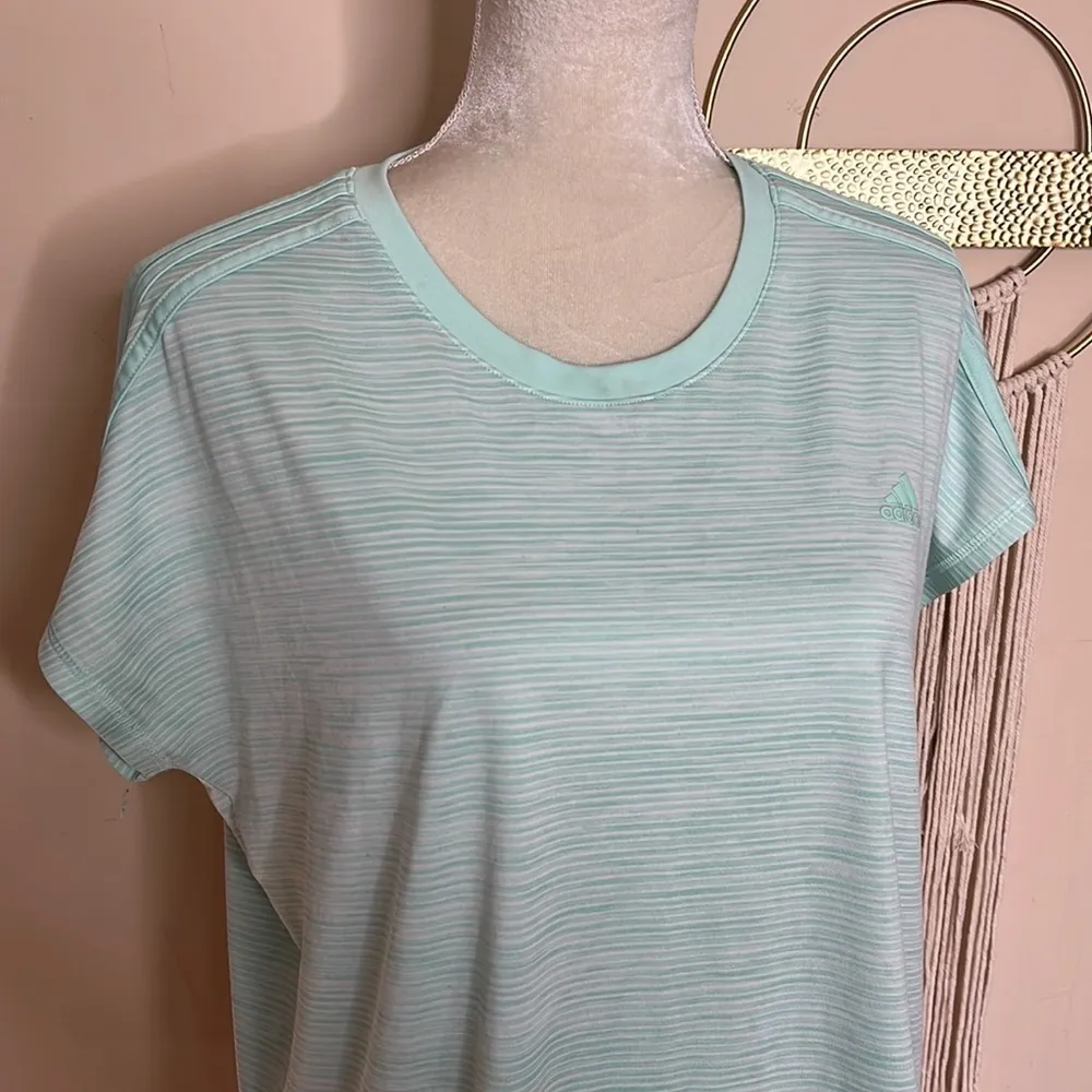 adidas • essentials climalite 3 stripe activewear tee - Image 4