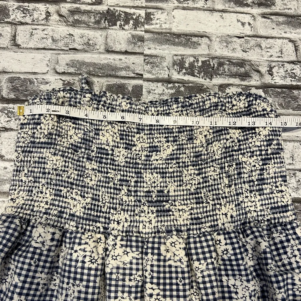 American Eagle Outfitters Blue and White Gingham Mini Dress - Image 5