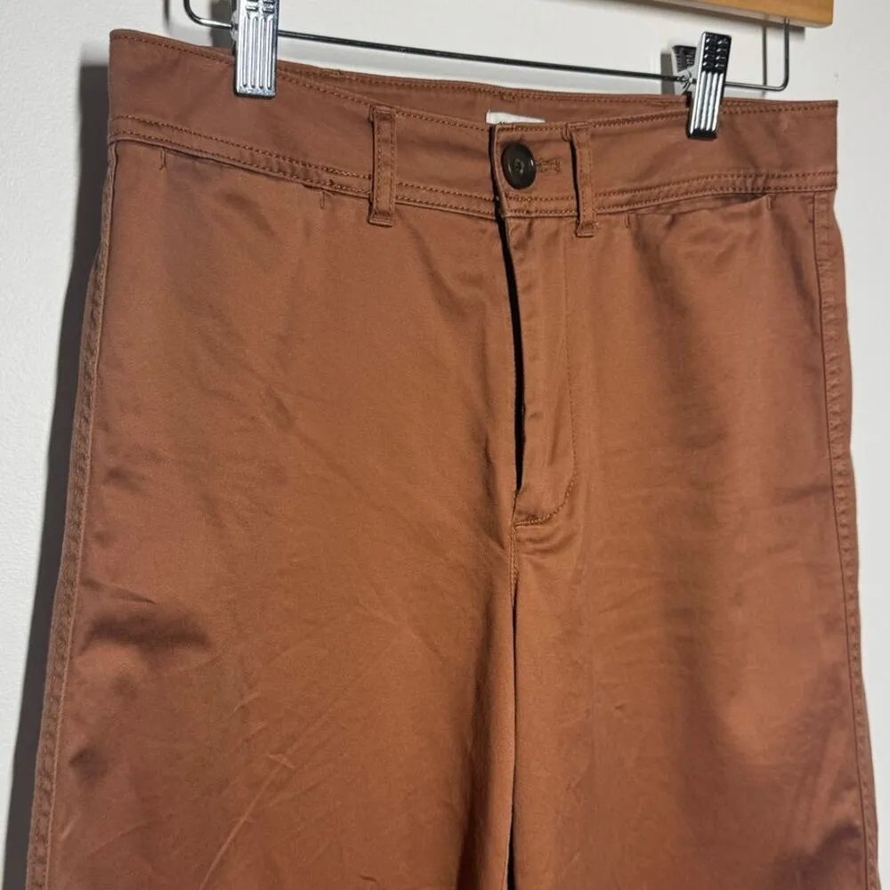 Madewell Langford Crop Wide Leg Pants In Bison Women 26 Style #H2664 Cotton - Image 4