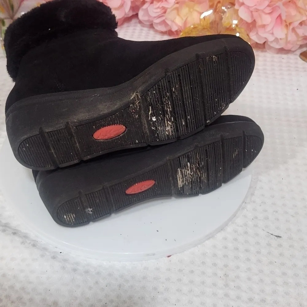 ANNE Klein Sport Winter Bootie Black Suede Water Resistant Size 7.5M - Image 10
