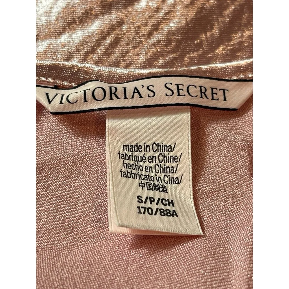 Victoria Secret Y2K 2000s Shiny Pink Cowl Neck Spaghetti Strap Sleeveless Top S - Image 7