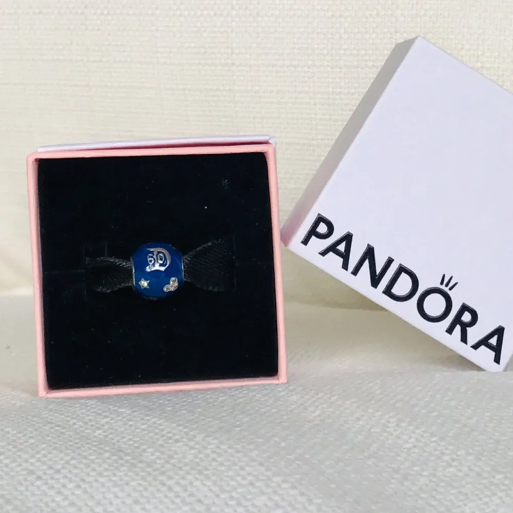 Disney 60th Anniversary Forever Blue Sterling Silver Bracelet Charm - Image 3