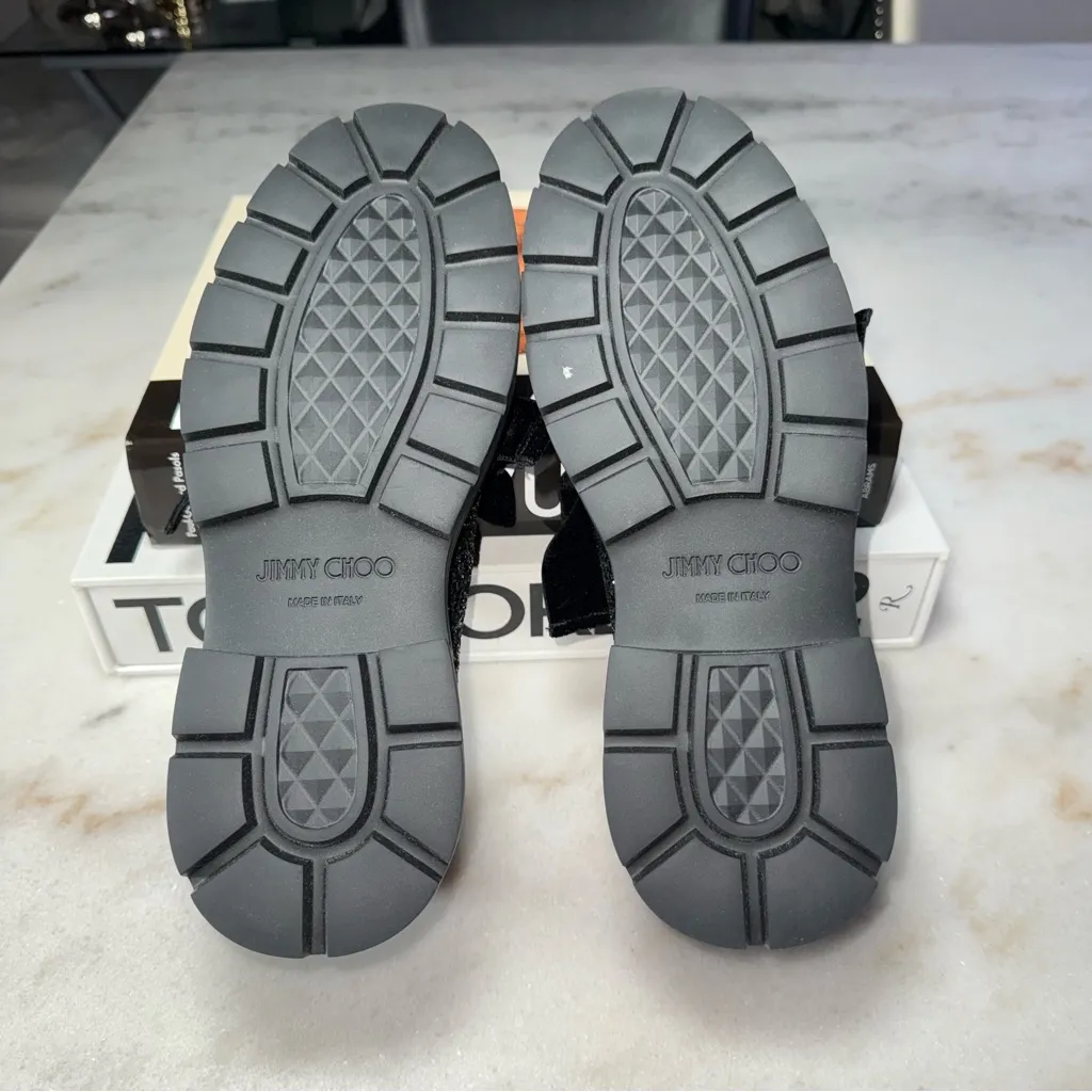 Jimmy Choo x Sailormoon Luna Marlow Glitter Moccasin Loafer Velvet Bow Cat Charm - Image 11