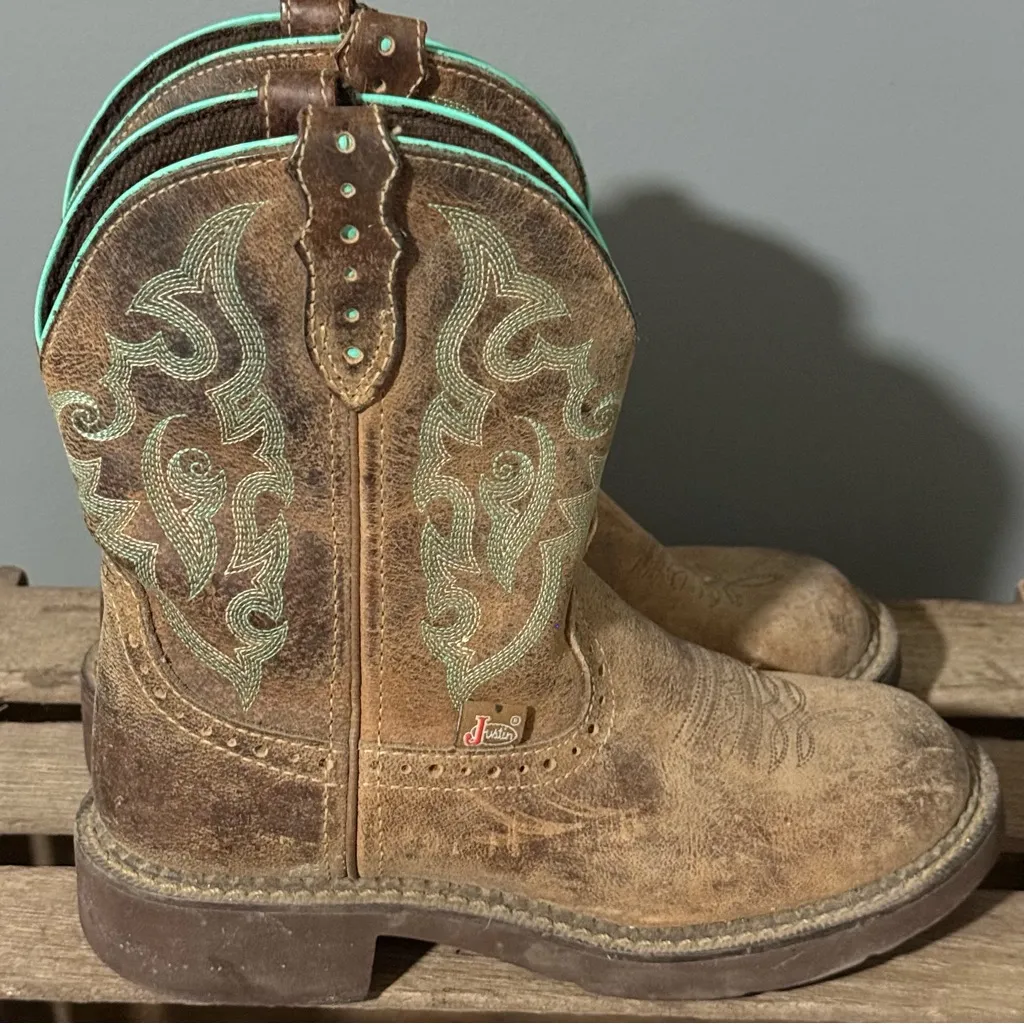 Justin Gypsy II Gemma L9606 Western Cowgirl Boots Women's Size 6.5 A27 - Image 3
