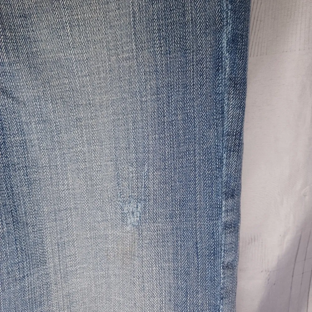 Vigoss Lightly Distressed Boot Cut Blue Denim Jeans - Image 8