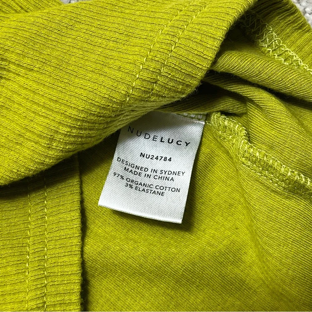 Nude Lucy Maya Long Line Rib Tank Size Small Green - Image 6