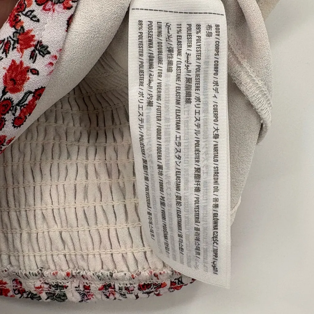 Abercrombie & fitch red floral‎ crop top large - Image 4