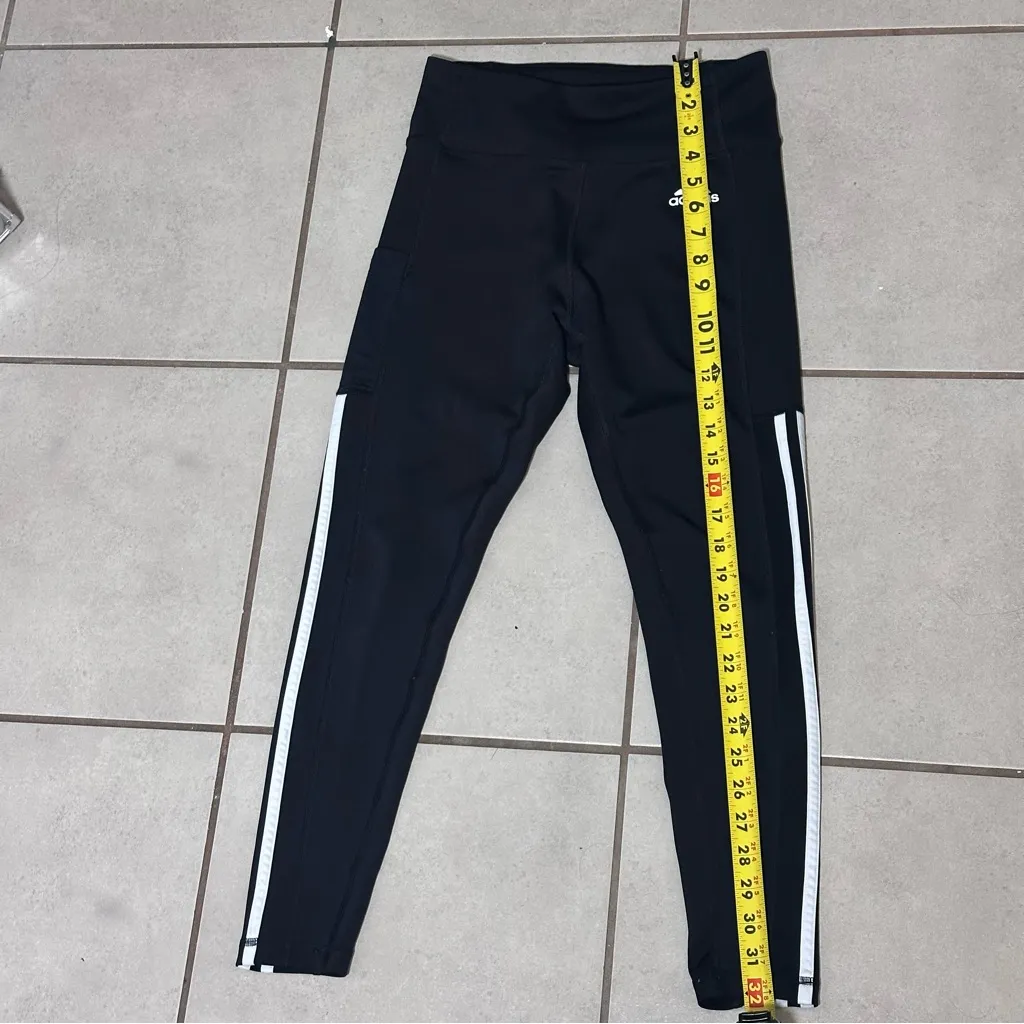 Adidas Women Black‎ Aeroready Athletic Leggings Pants size S - Image 6