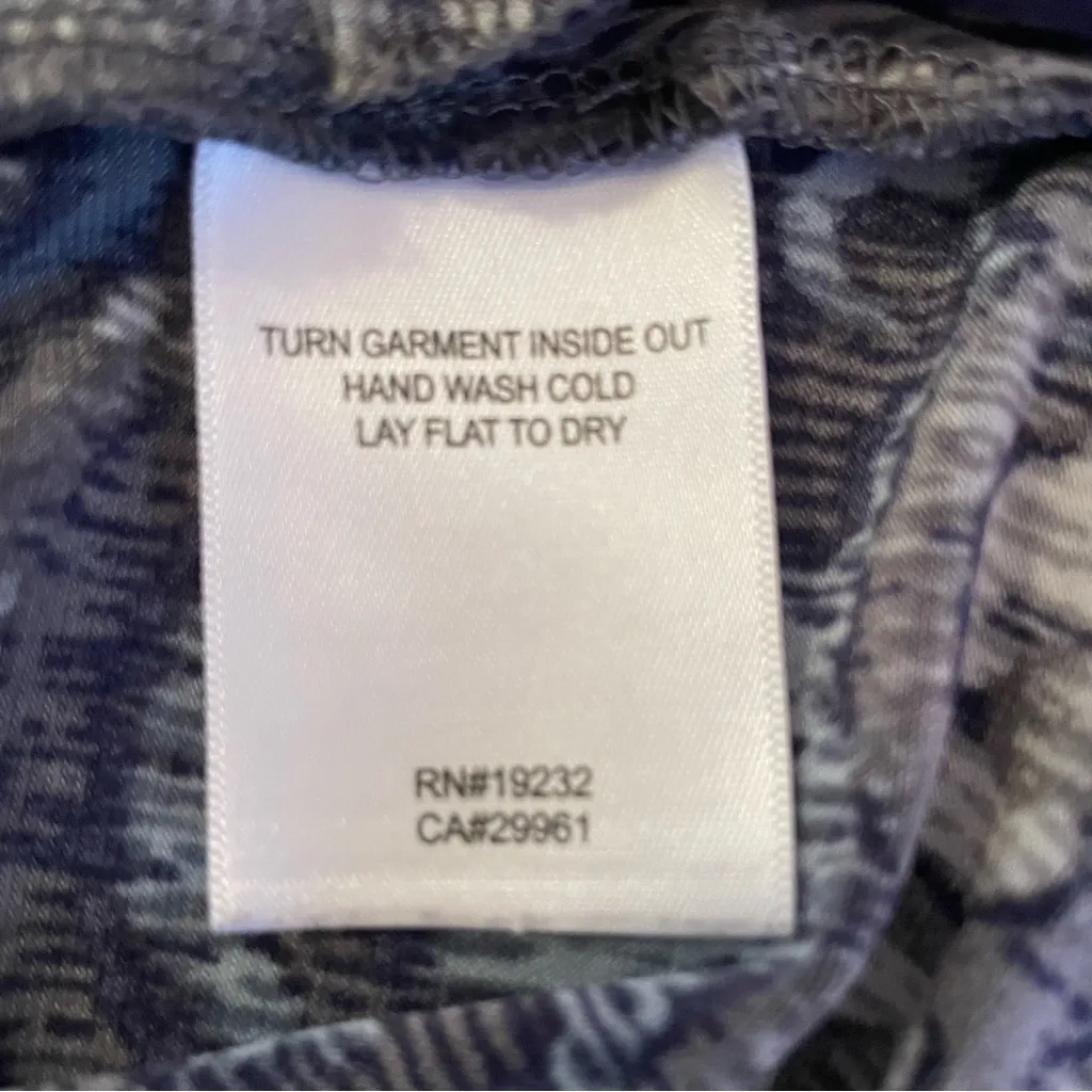 Alfred Dunner 2X Embellished Jewel Neckline Paisley Blue Gray Print 3/4 Sleeve - Image 4