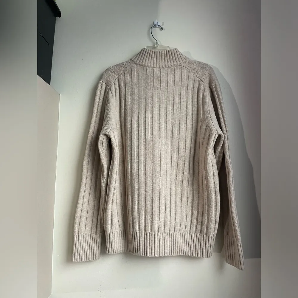 Bonobos Cream Cable Knit Wool Blend Sweater Size Large‎ EUC - Image 2