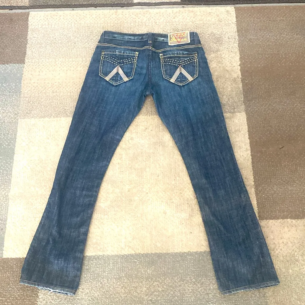 Vintage Guess Premium Denim Y2K Naomi Lowrise Bootcut Jeans Dark Wash 27 - Image 6