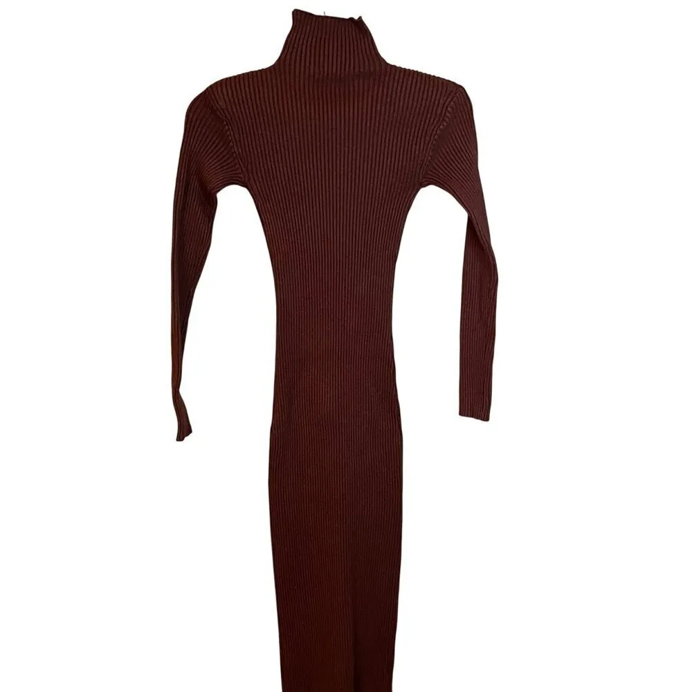 ASTR the Label Abilene Sweater Dress in Nutmeg Small Womens Knit Bodycon - Image 5