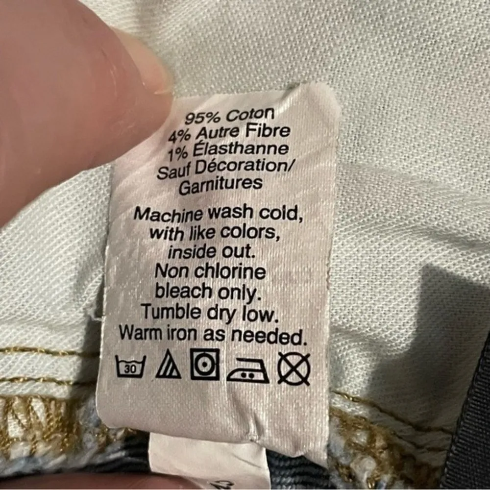 Madewell High Rise Denim Boyshorts Shorts Button Through Edition Women's Size 25 - Image 8