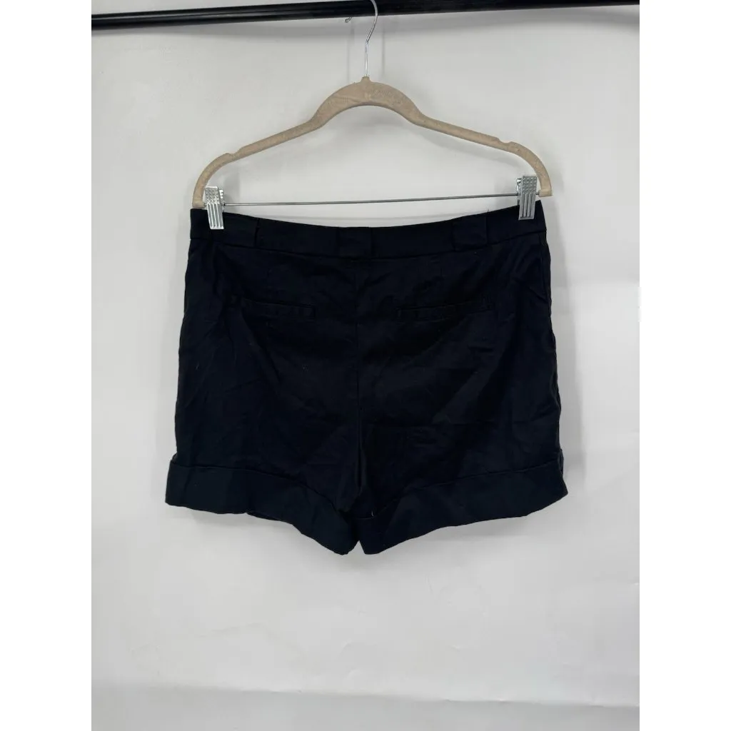 Cartonnier Anthropologie Shorts Tencel‎ Cotton Women 6 Black Preppy Minimalist - Image 2