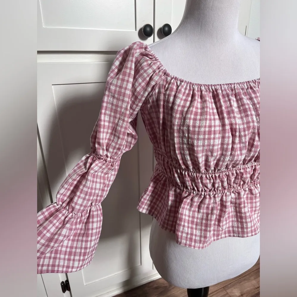 Wayf gingham blouse - Image 2