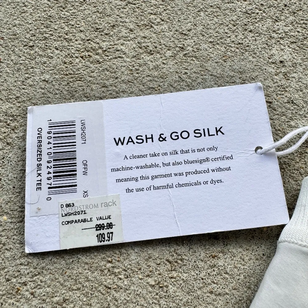 frame denim Frame Off White Oversized Silk Tee Round neck - Image 4