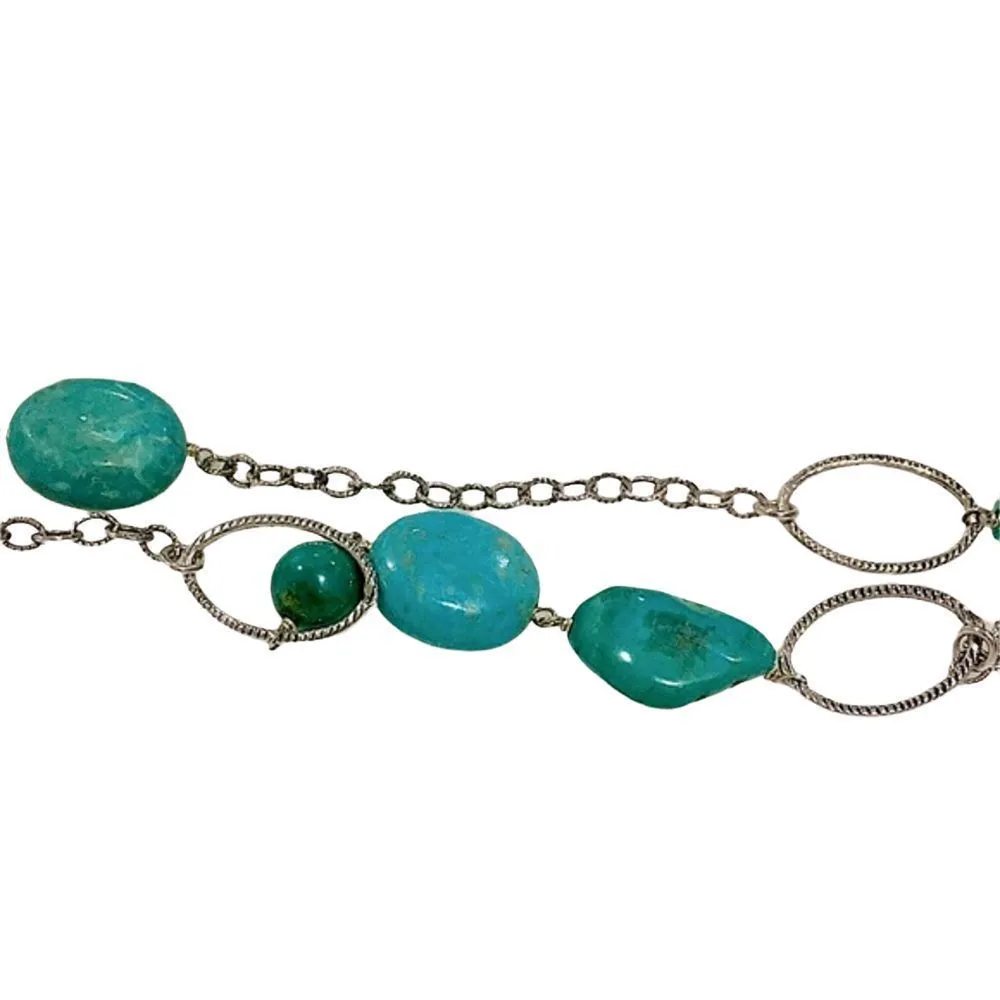 BARSE Sterling Turquoise Howlite Necklace 34” - Image 5