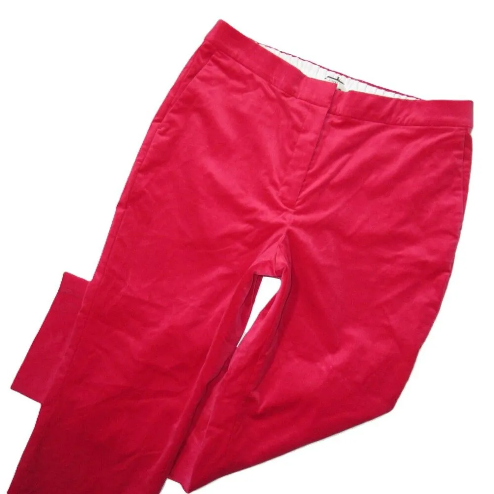 NWT J.Crew Collection Full-length Straight-leg Stretch Cotton Velvet Pants 16 - Image 2