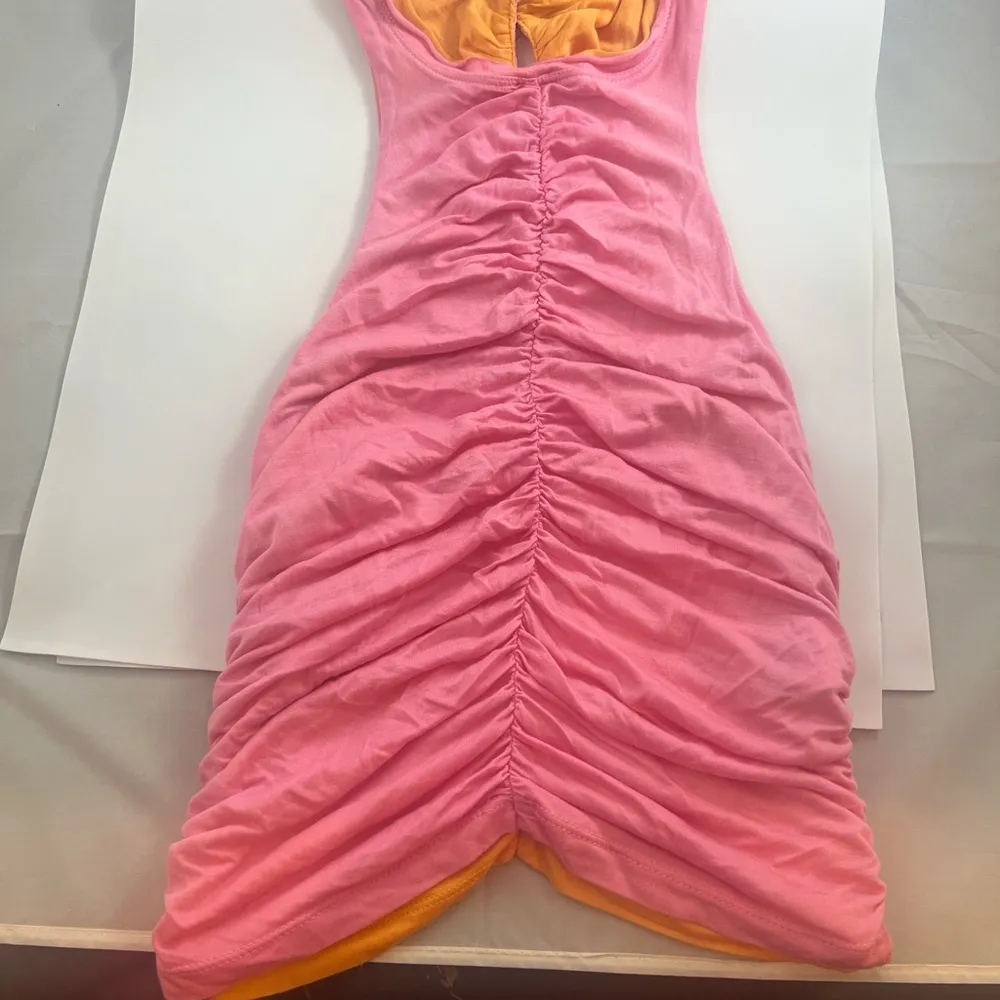 Pilcro Ruched Reversible Tank Top Size Small Orange/Pink Anthropologie Shirt - Image 3