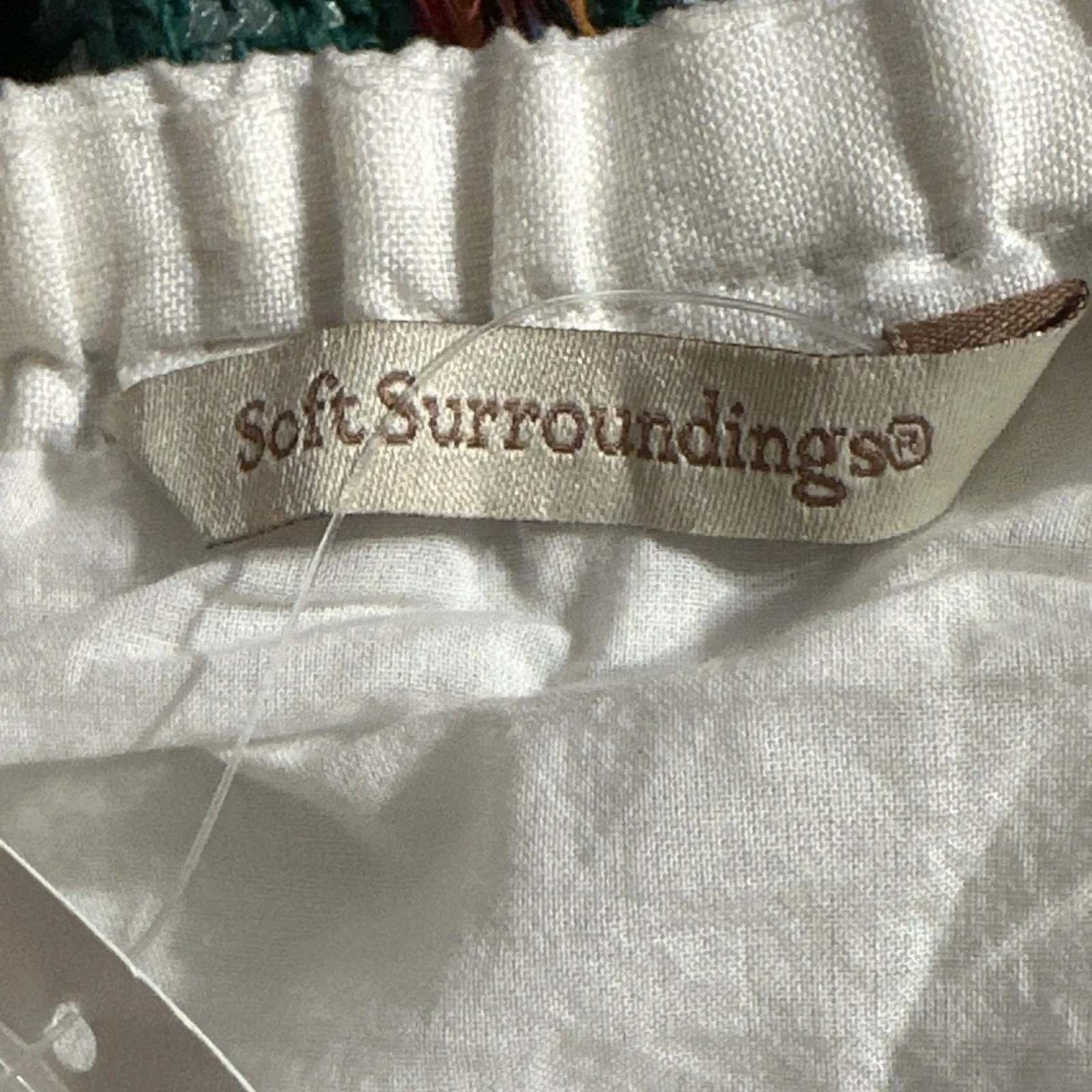 Soft Surroundings Linen Skirt Raw Hem Lined Bohemian Church Minimalist White New - Image 10