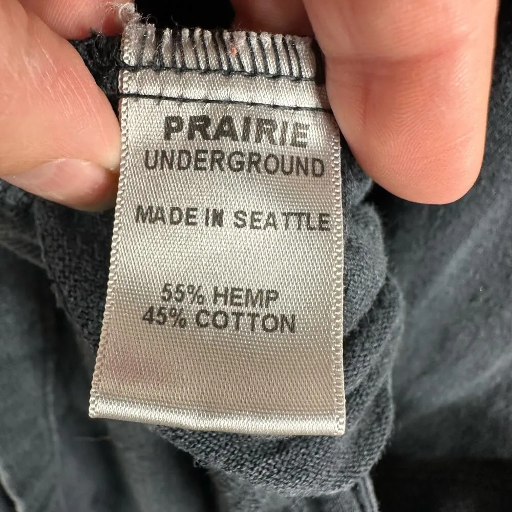 Prairie Underground Womens size XS Cowl Neck Short Sleeve Tunic Blouse Lagenlook Black - Image 10