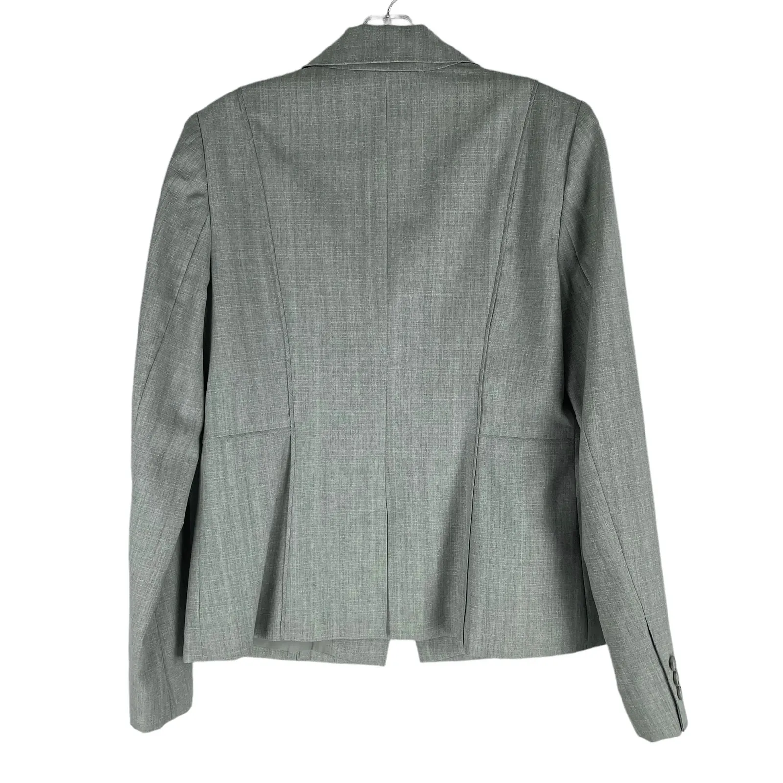 Classiques Entier  Wool Blazer Jacket Suit One Button Light Gray Size 8 - Image 5