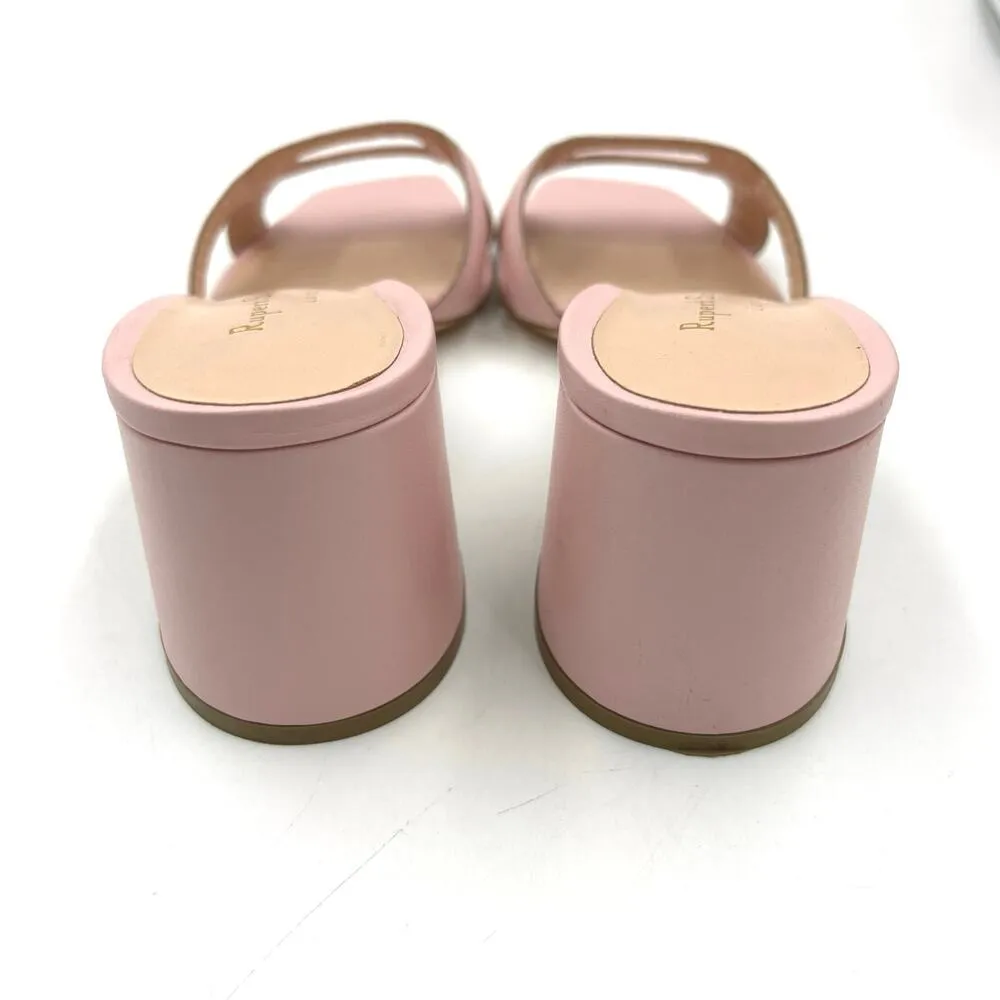 Rupert Sanderson Blush Pink Cut Out Mule Leather Size 9 - Image 6