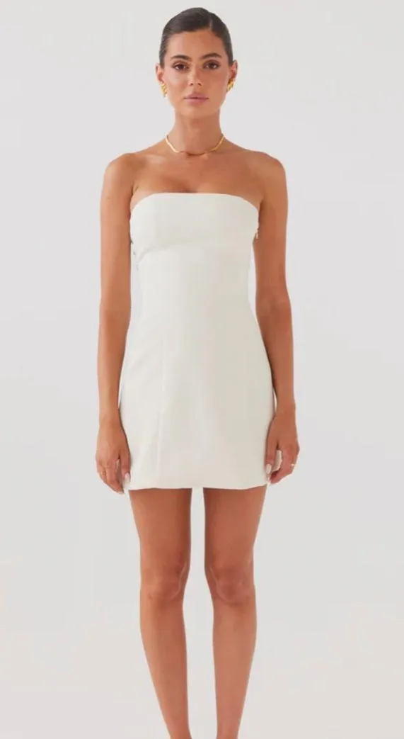 Ayanna Strapless Mini Dress Ivory Peppermayo - Image 2
