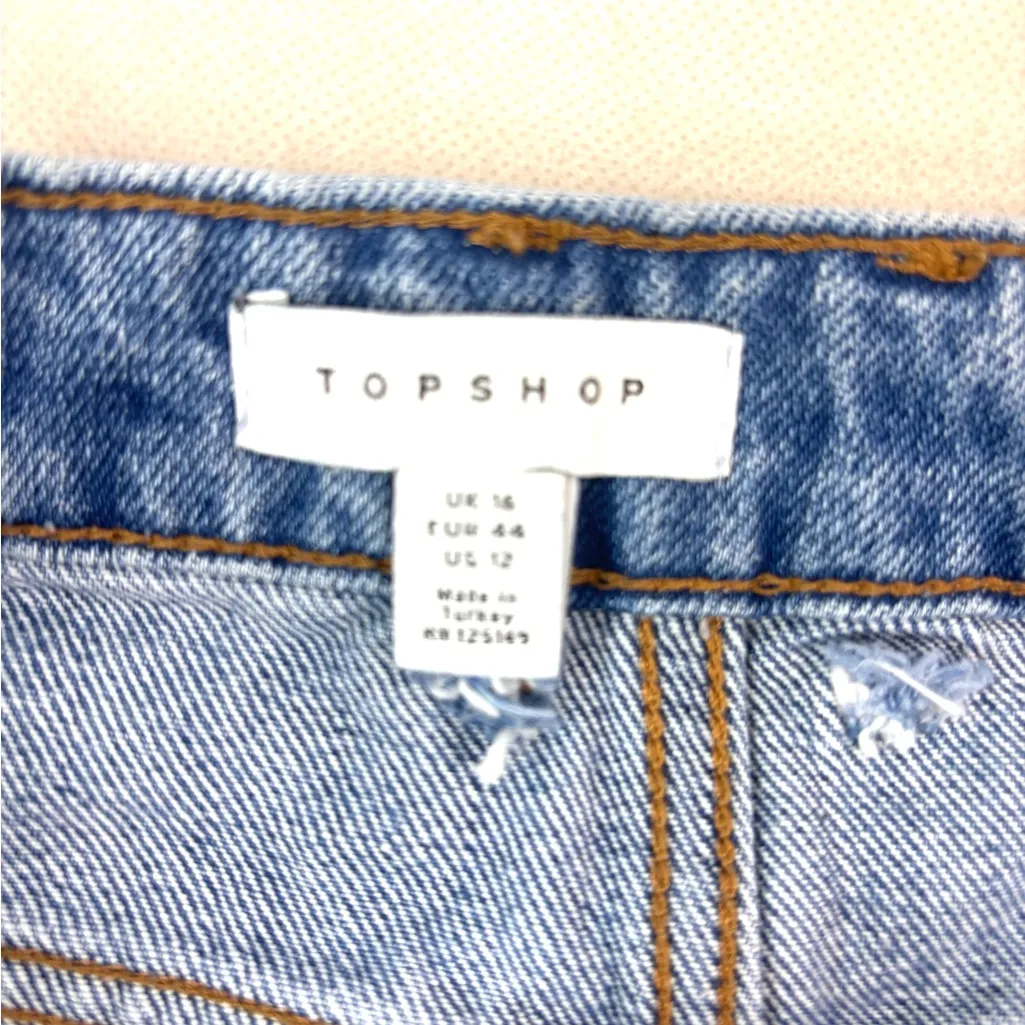 Topshop 16 Blue Denim Jeans Mini Skirt - Plus - Image 7
