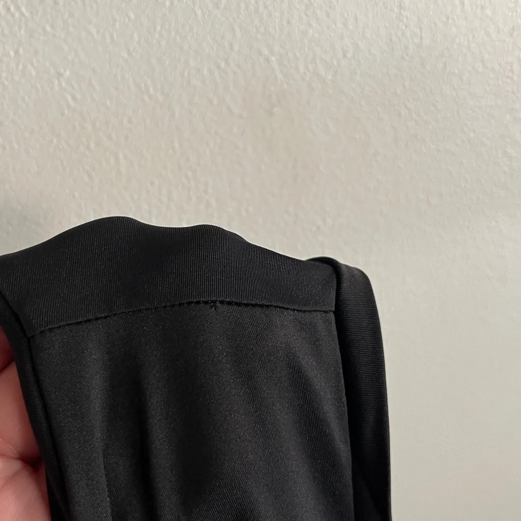 Athleta Longline Tank Top Black Mesh Trim Tunic mini dress Activewear Size SP - Image 6