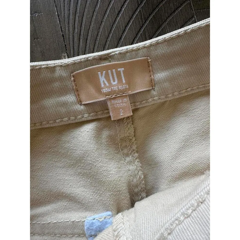 Kut From The Kloth Meg High Rise Wide-Leg Pants Beige Women’s size 2​ - Image 9