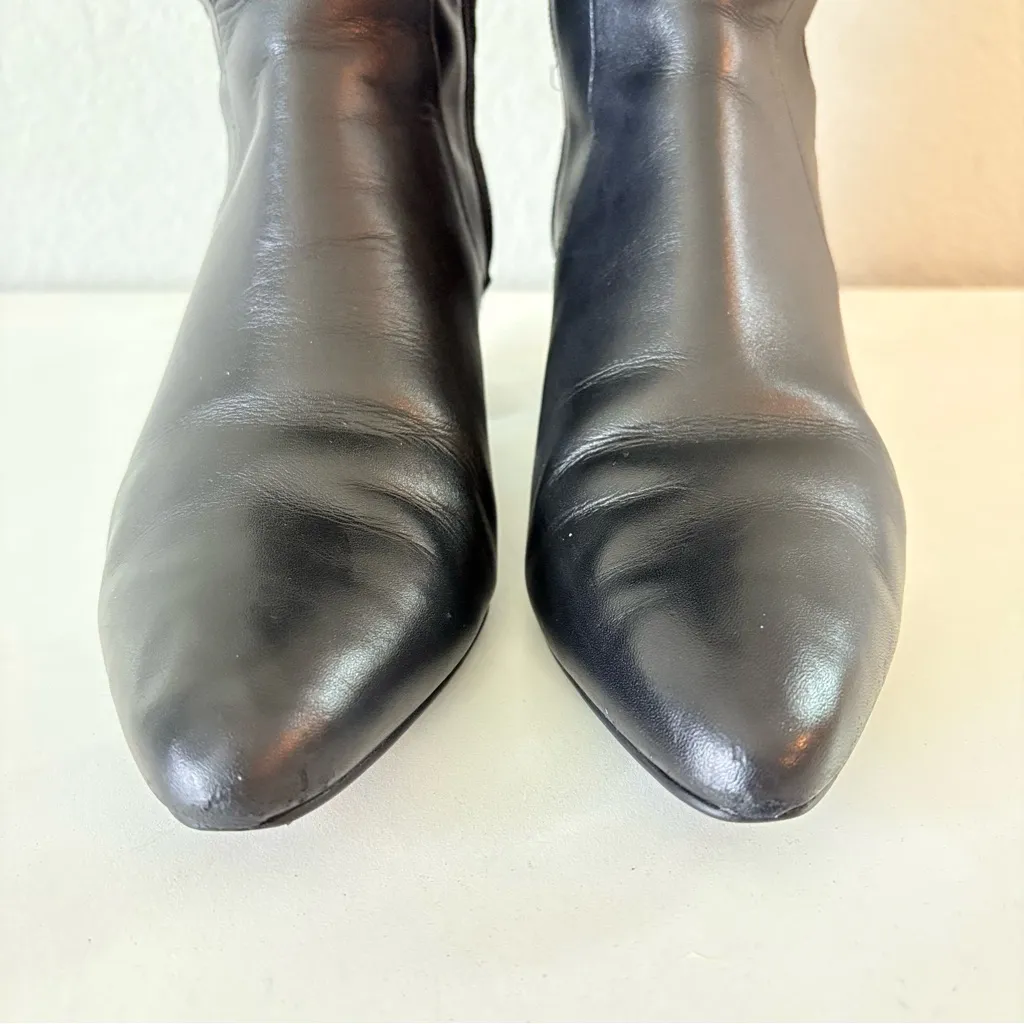 Cole Haan  Black Leather Riding Knee High Boots Elastic Back Women’s Size 10 B - Image 7