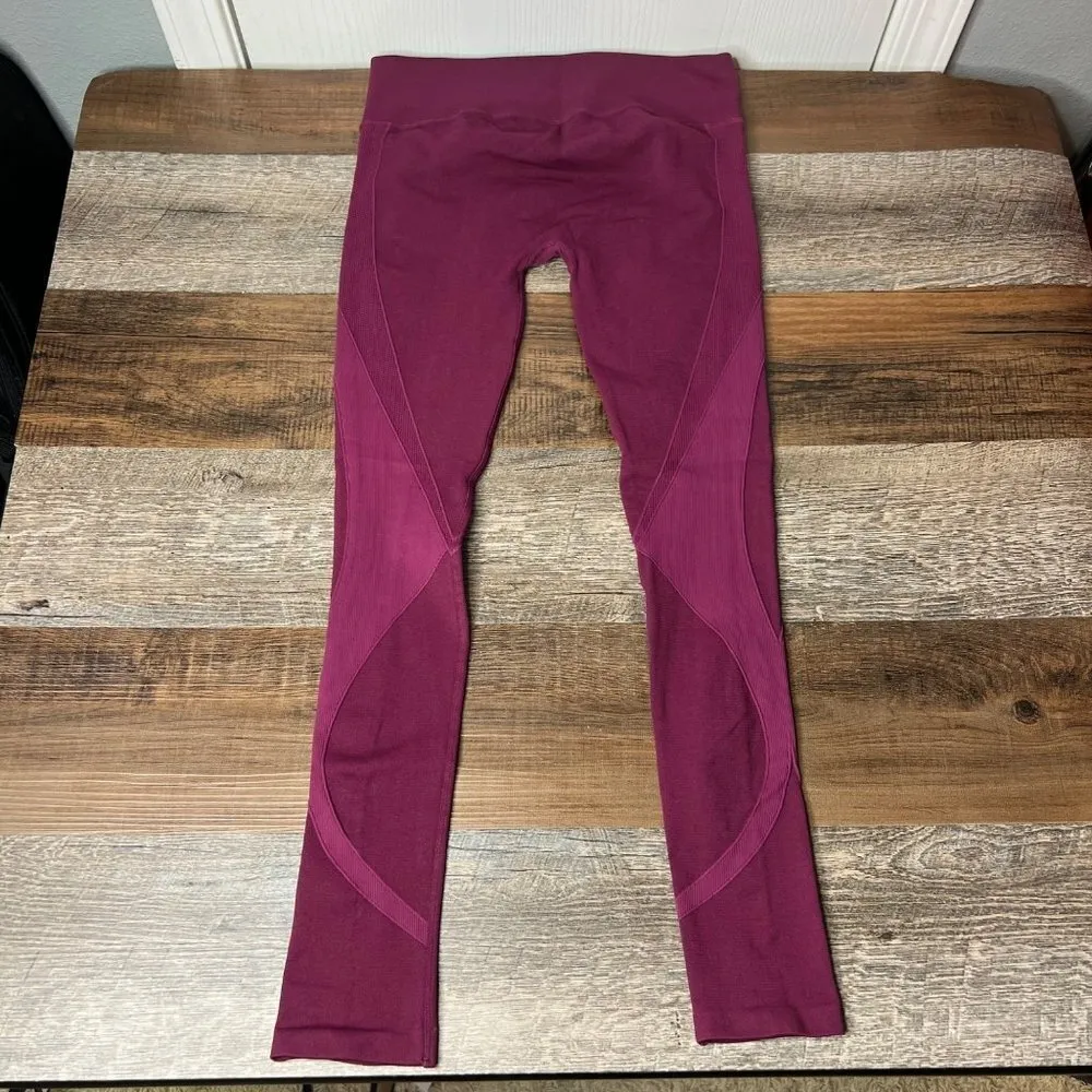 NWOT NUX Seamless Compression Leggings Burgandy‎ Wine Small Purple - Image 5