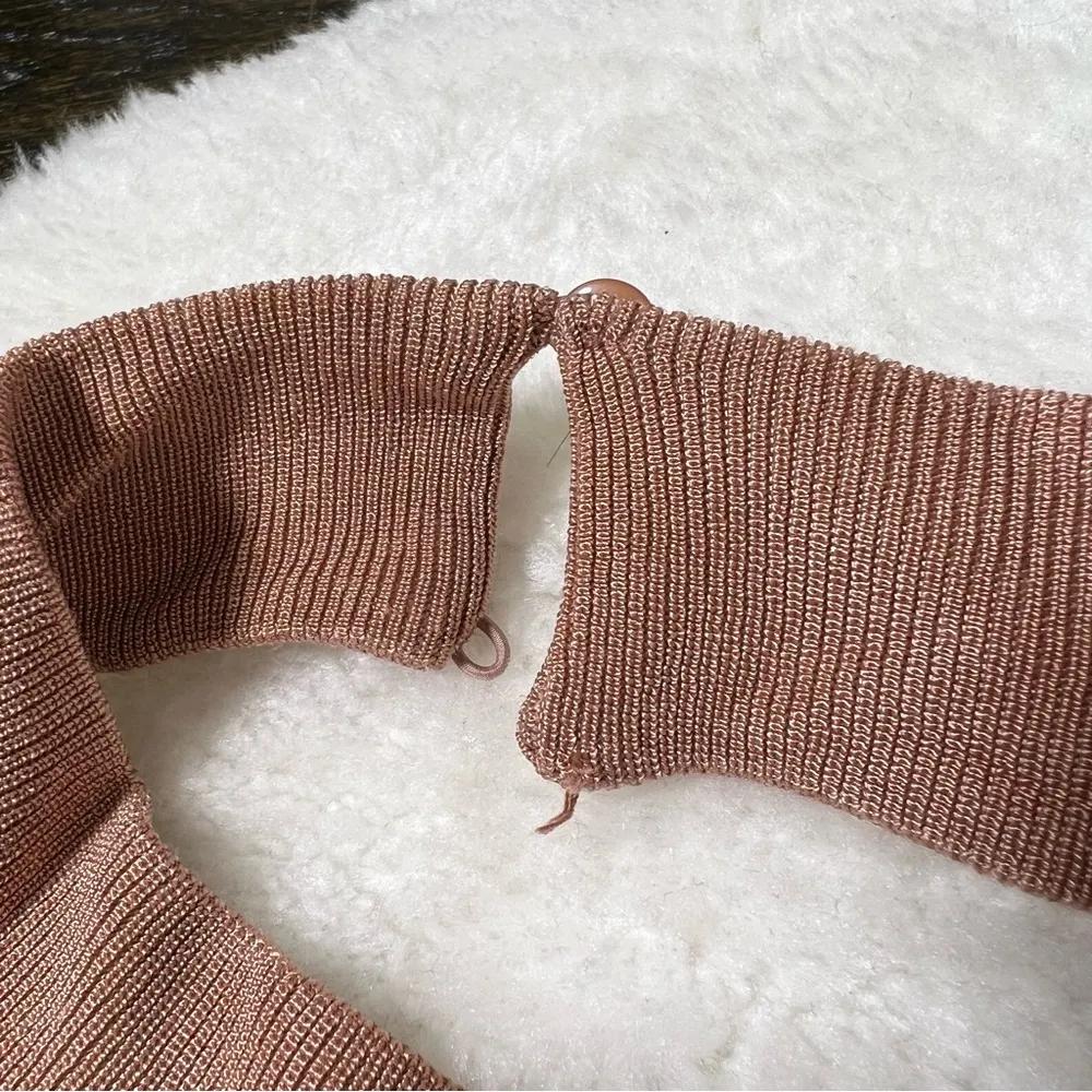 Zara Tan Halter Neck Backless Bodysuit - Image 11