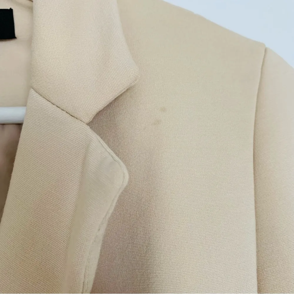 Forever 21 Women's Cream/Biege/Tan Spring Work Dressy One Button Blazer | Size M - Image 7