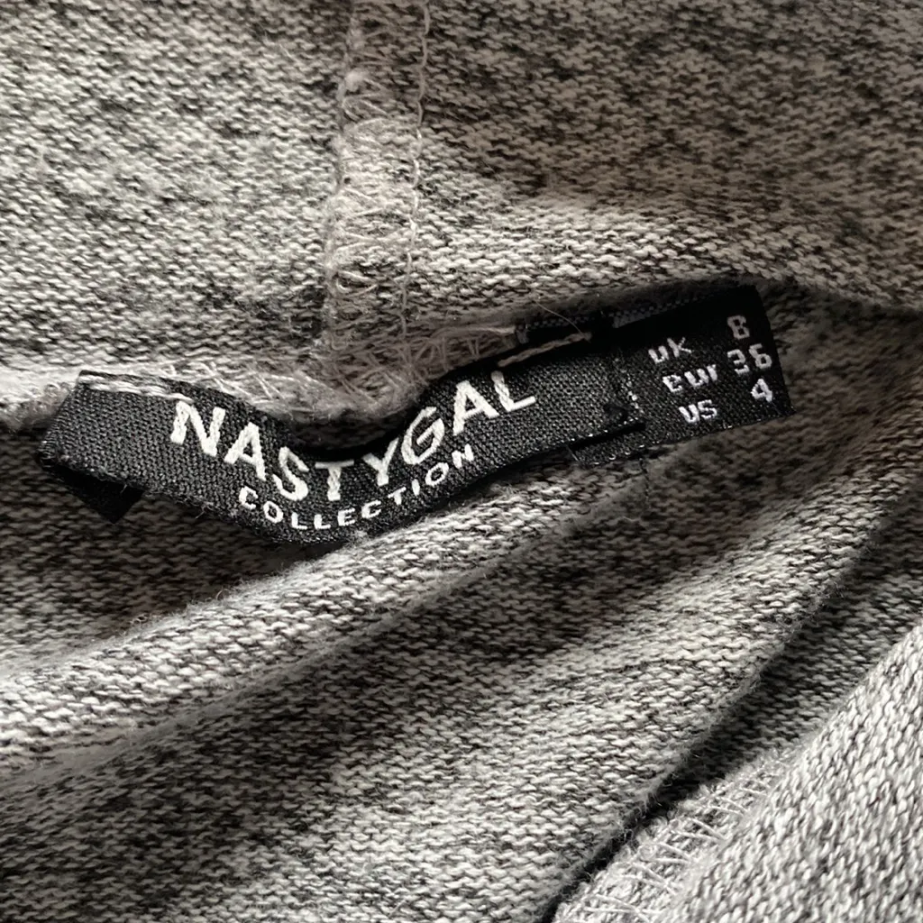 EUC Nasty Gal Lounge Mode Soft Knit Hoodie And Jogger Set - Grey, Size 4 - Image 10