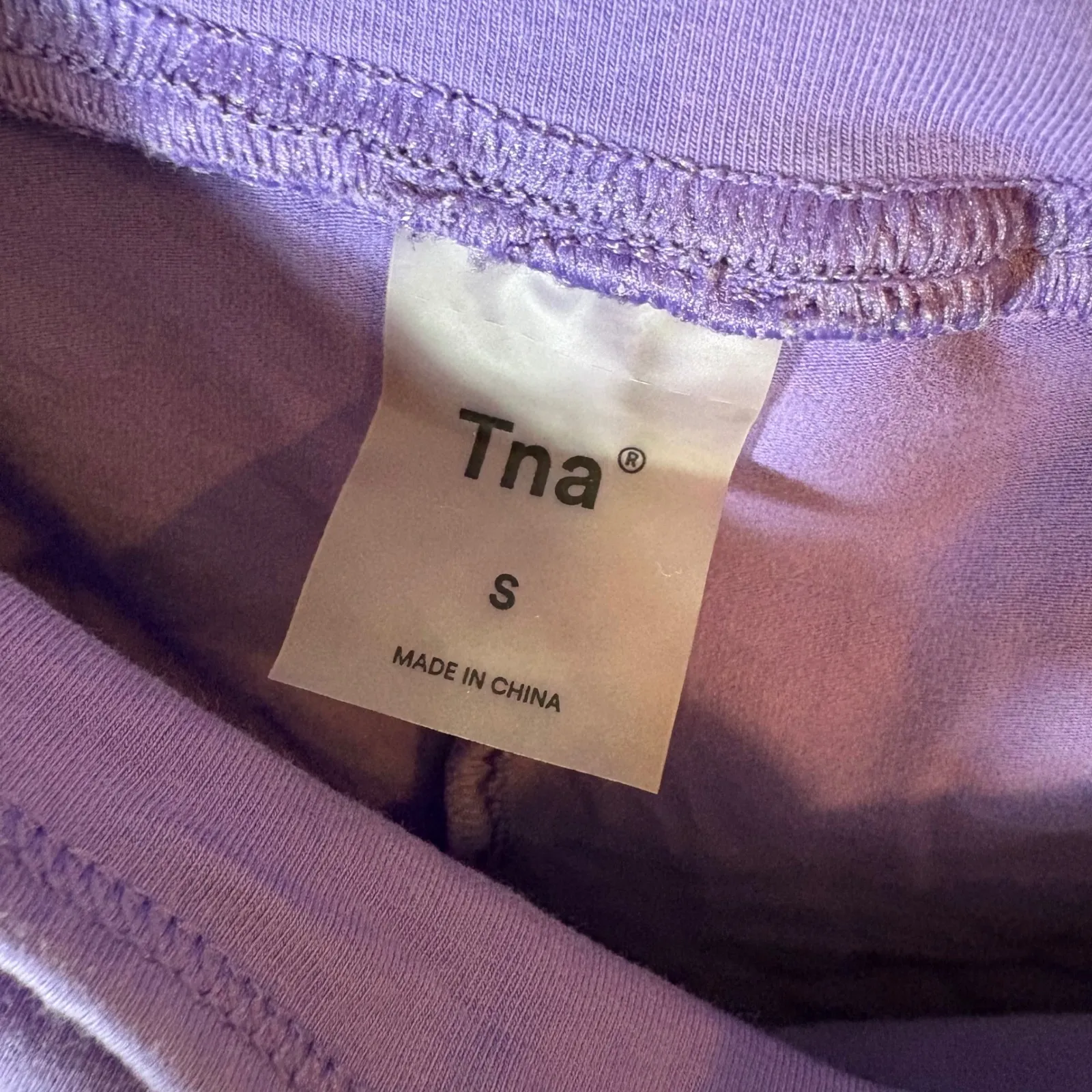 Tna Aritzia‎ Purple Cotton Blend Bike Shorts Athleisure Activewear Size Small - Image 3